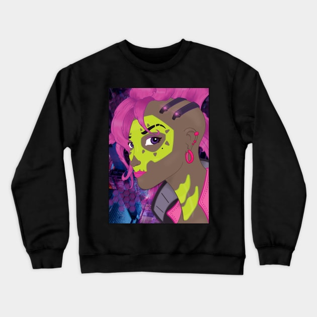 Hacker Girl Crewneck Sweatshirt by KShinabery